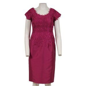 Helen Morley Women Off The Shoulder Mini Dress US 10 Purple Embroidered